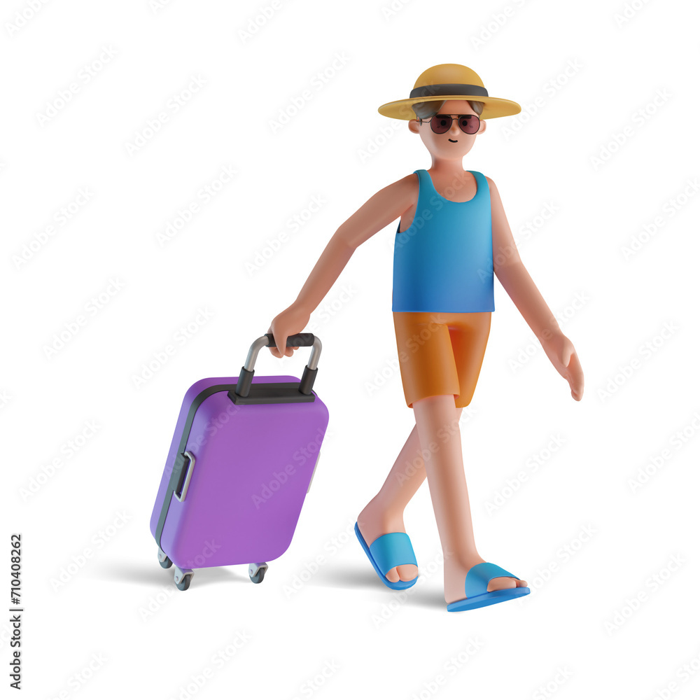 Summer character 3d illustration Summer character 3d illustration