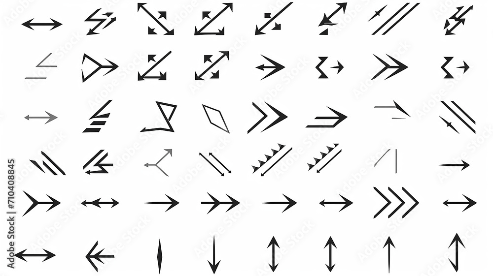 arrow, collection of icons of small black pointer arrows for design isolated on a white background, flat minimalism graphics, set of illustrations arrow, collection of icons of small black pointer arrows for design isolated on a white background, flat minimalism graphics, set of illustrations