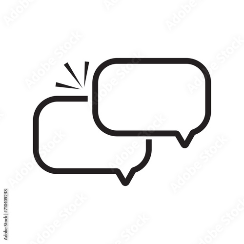 Speech bubble logo vector template