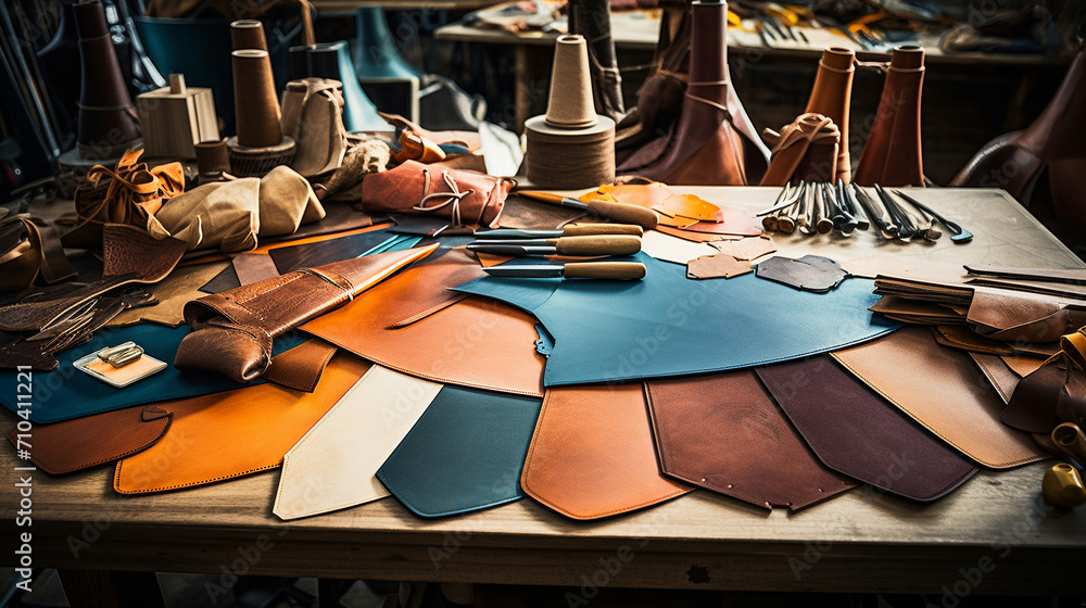 Craftsman's Canvas: A Symphony of Hues in Leatherworking