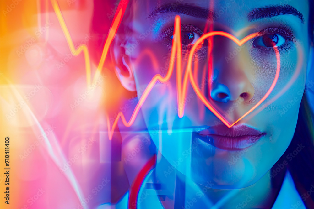 Professional medical care and check-ups related to heart health, February, science concept, generative ai Professional medical care and check-ups related to heart health, February, science concept, generative ai