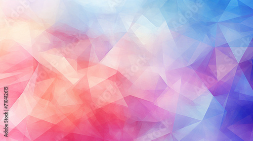 Triangular Bliss  Artistic Abstraction with Soft Colors in Polygonal Design