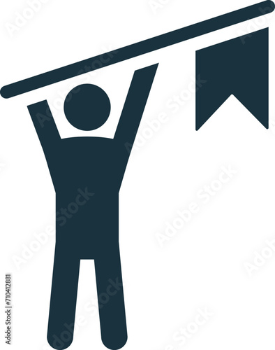 Pioneering icon. Simple creative element. Filled monochrome Pioneering icon for templates, infographics and banners