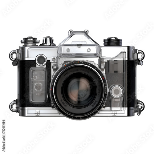 Imaginary modern camera, video camera, isolated on transparent background