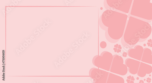 pink hearts on soft pink color background valentine day concept background vector illustration