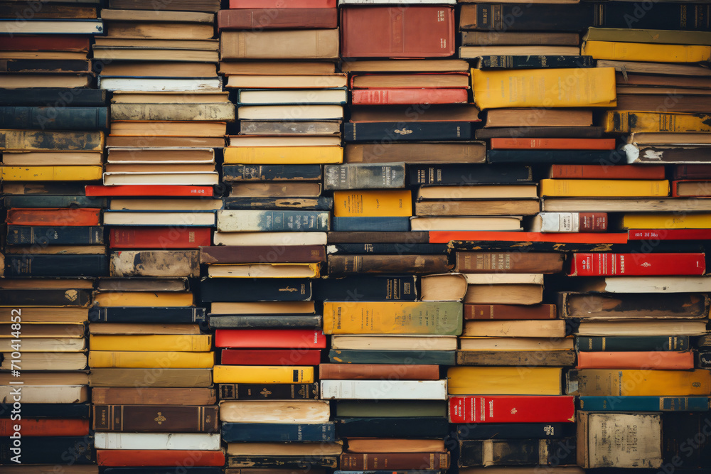 Many old books, books at home in bedroom, bookshelf, bookshelf, in the style of black background, light crimson and yellow, aerial view, canvas texture emphasis, whirring contrivances, pont-aven schoo Many old books, books at home in bedroom, bookshelf, bookshelf, in the style of black background, light crimson and yellow, aerial view, canvas texture emphasis, whirring contrivances, pont-aven schoo