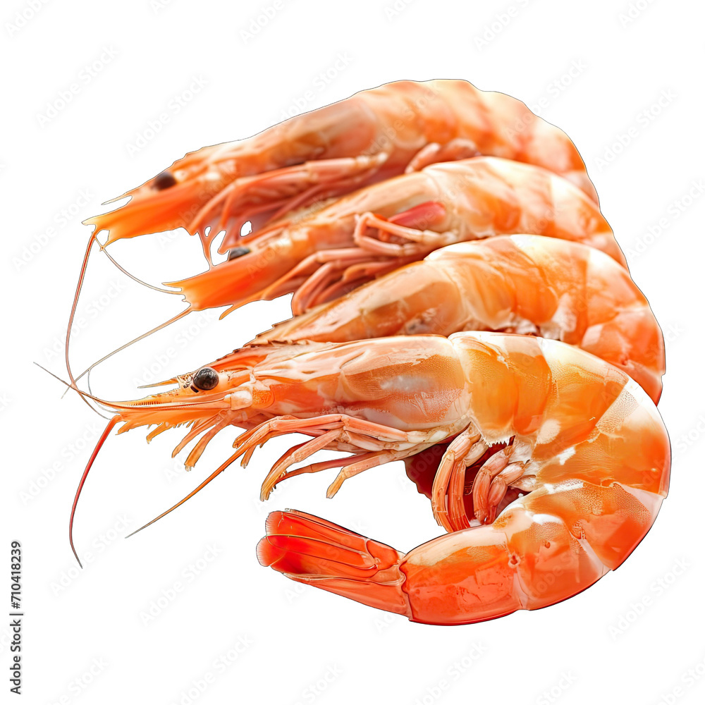 Shrimps isolated on white background Shrimps isolated on white background