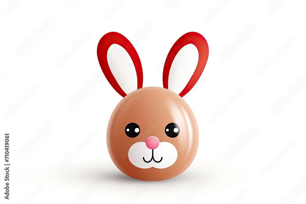Obraz premium Cute rabbit with easter egg