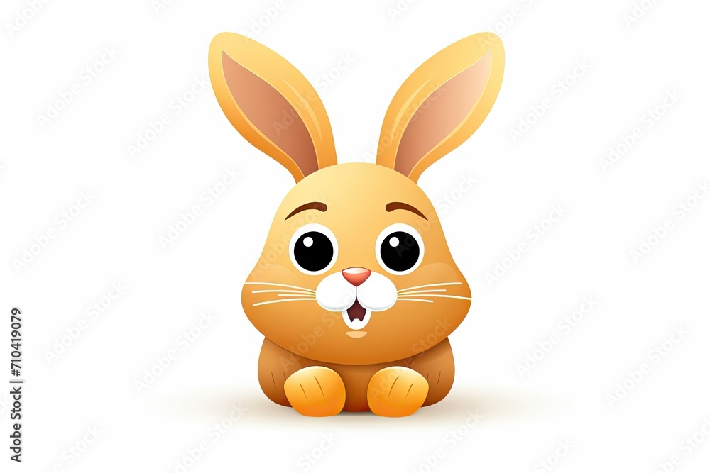 Obraz premium Cute rabbit with easter egg
