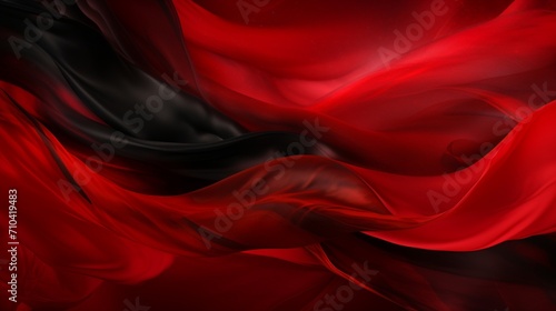 A professionally photographed image highlighting the elegance of a red and black brush stroke banner background, captured in HD to emphasize its dynamic and bold appearance. photo