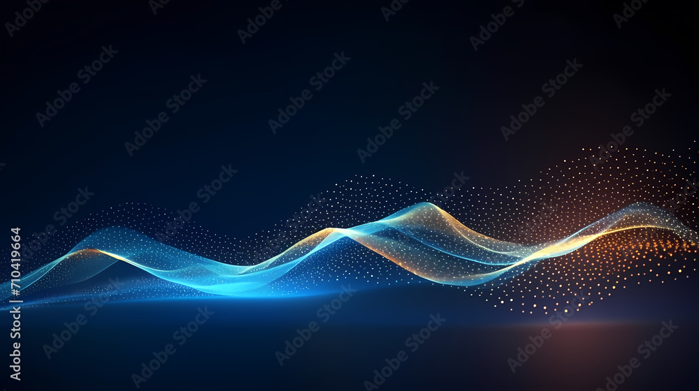 Technology abstract lines background and light effects, technology sense background