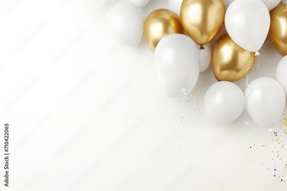 custom made wallpaper toronto digitalGolden and white balloon collection isolated on the white copyspace background. Helium balloon template for party and celebration.