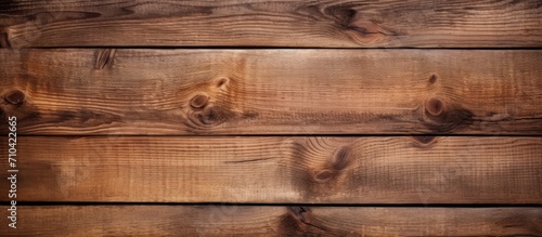Brown plank Wooden detailed textured background with copy space. Generate AI image