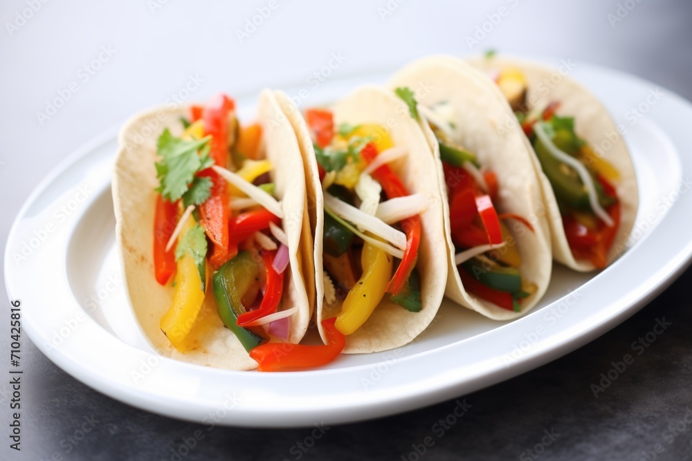 grilled veggie tacos with bell pepper strips and onions grilled veggie tacos with bell pepper strips and onions