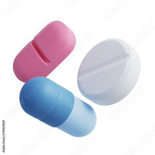 3d icon of pills drug health tablet pharmaceutical	
