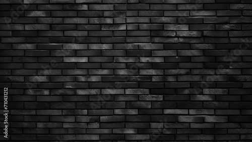 black brick wall  background  vintage wall texture  blank with copy space