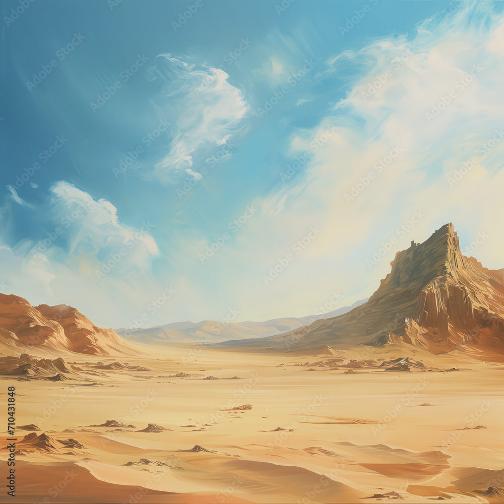 Naklejka premium wadi rum desert country. Generative AI