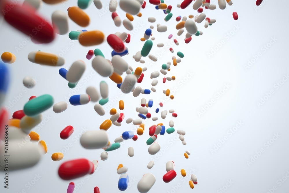 Assorted pills on white background. Assorted pills on white background.