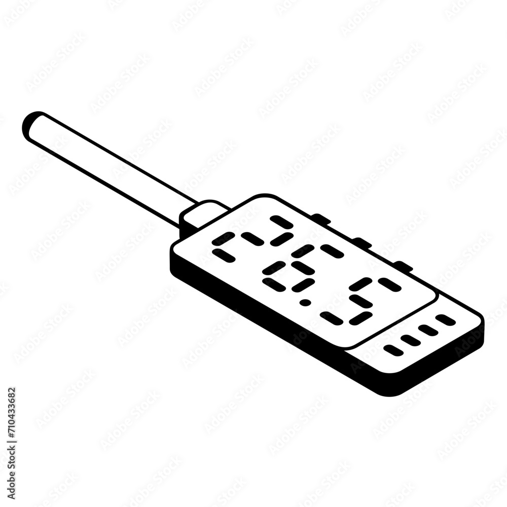 Cooking Thermometer isometric concept, Baking Temperature Measurement device Hand drawn vector