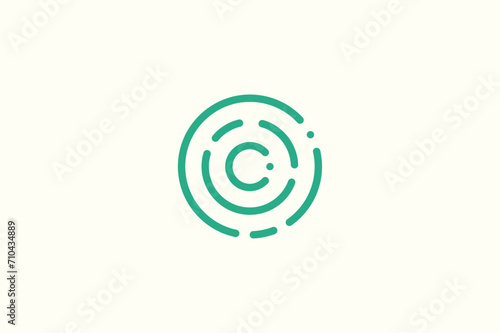 C logo, C icon, Letter C logo, editable stroke, abstract design, vector, illustration