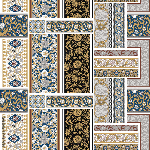 pattern with flowers and birds