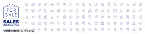 Sales icon collection. Thin line icon. Editable stroke. Editable stroke. Sales icons for web and mobile app.