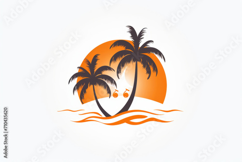 Palms logo on the white background © standret