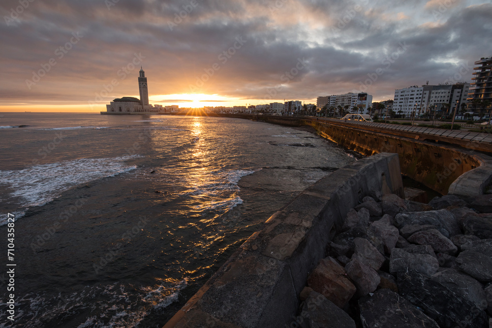 Fototapeta premium Hassan II Mosque Casablanca, Morocco. Beautiful architecture