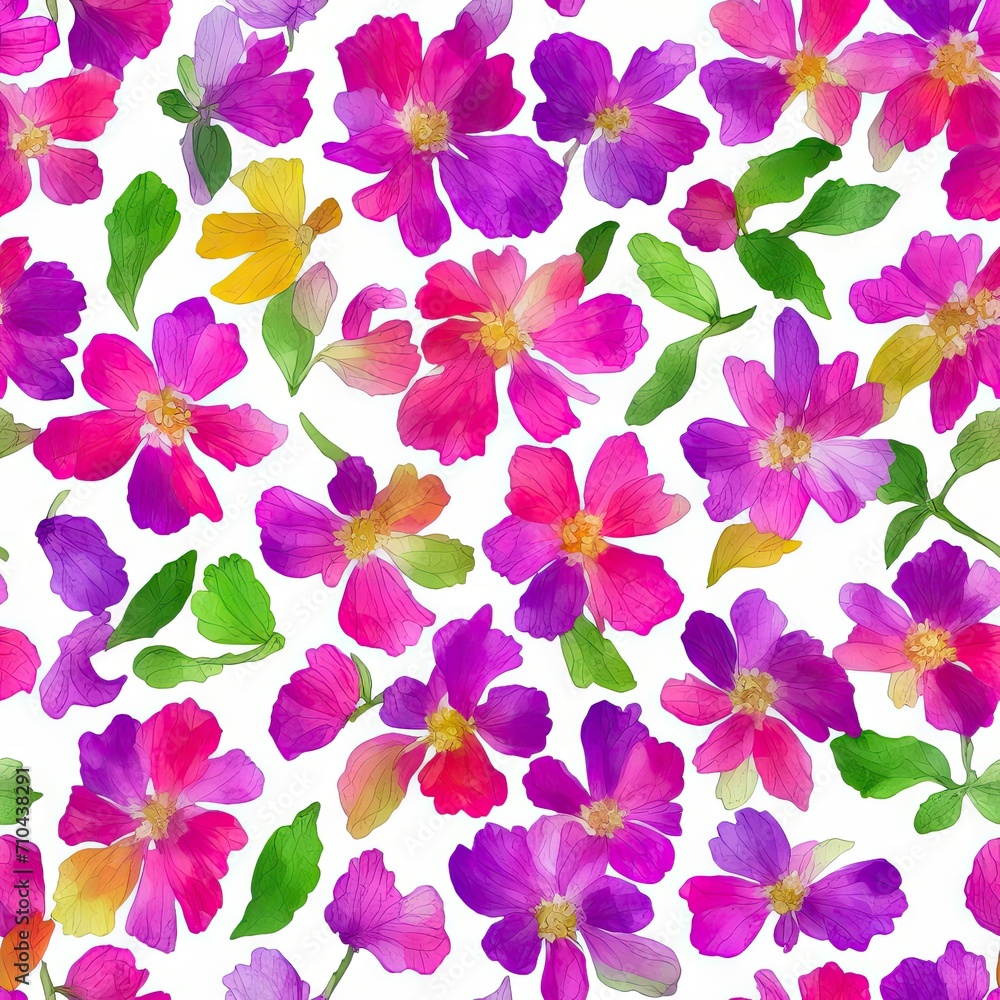 Flowers. Abstract seamless pattern. AI generated. Flowers. Abstract seamless pattern. AI generated.
