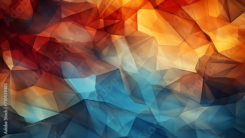 polygonal abstract autumn background with copy space geometry.