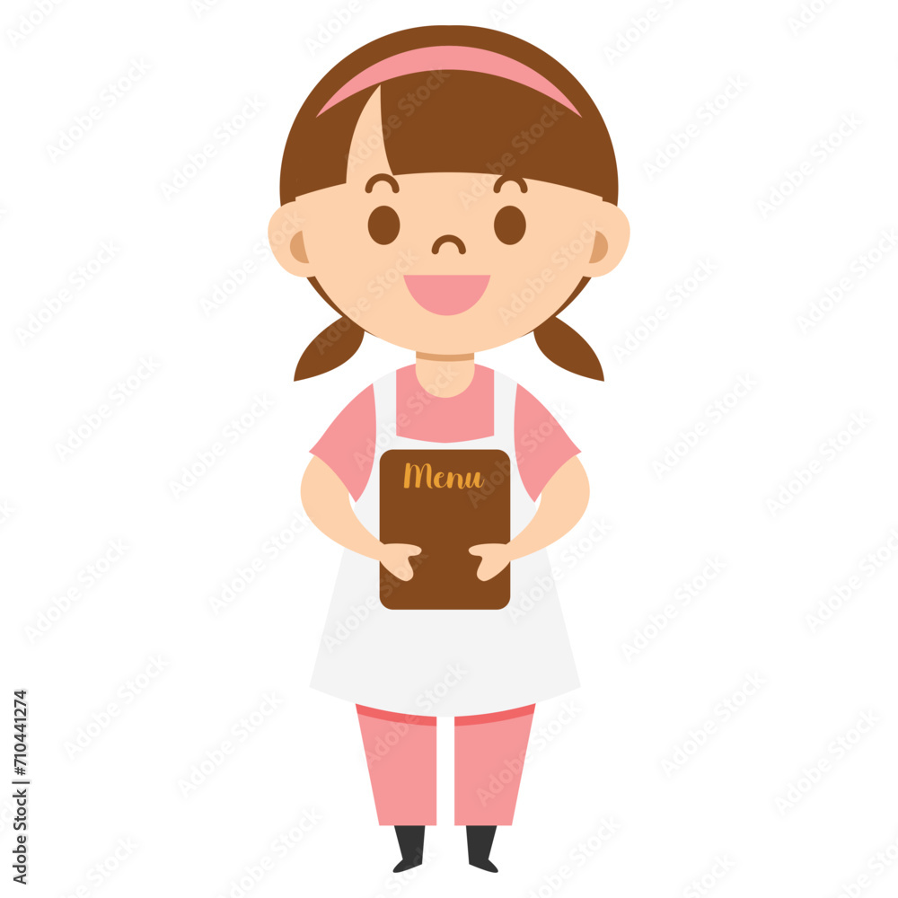 Cartoon Woman Cooking Illustration Cartoon Woman Cooking Illustration