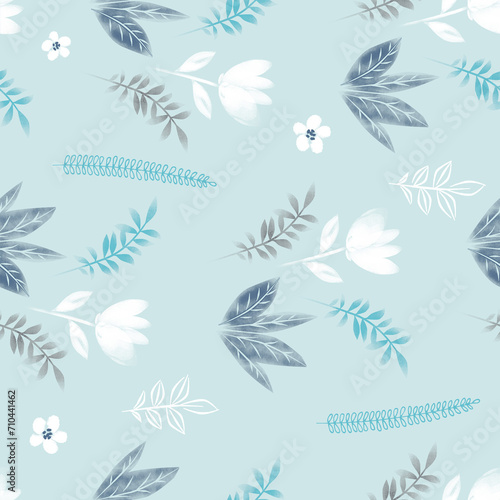seamless floral pattern with birds © Muhammad