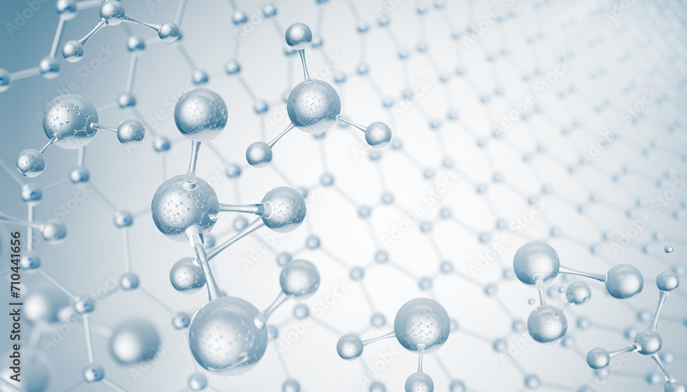 molecule or atom, Abstract structure for Science or medical background, 3d illustration. molecule or atom, Abstract structure for Science or medical background, 3d illustration.