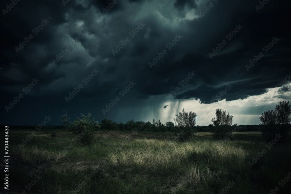 Nature's Dramatic Ballet: Storm Clouds Sweeping Over the Fields. Atmospheric Majesty Captured Nature's Dramatic Ballet: Storm Clouds Sweeping Over the Fields. Atmospheric Majesty Captured