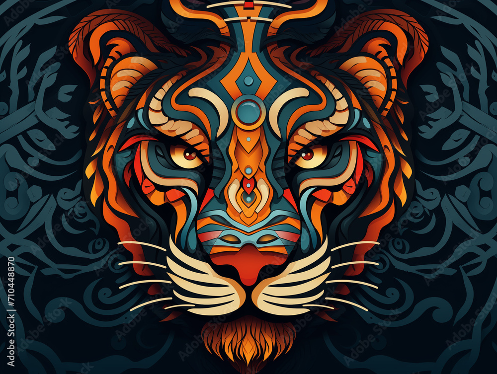 Colorful Tiger illustration Colorful Tiger illustration