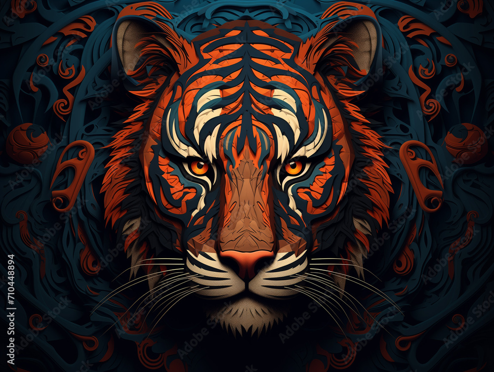 Colorful Tiger illustration Colorful Tiger illustration
