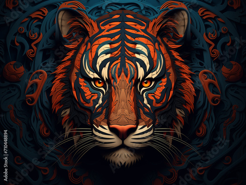 Colorful Tiger illustration © SP
