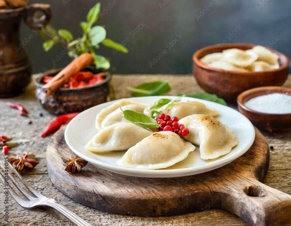 Traditional Polish dumplings - pierogi, polish food