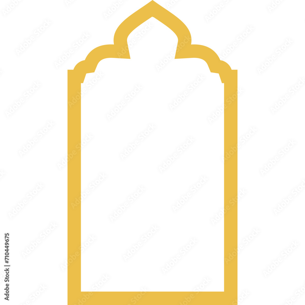 Islamic Window Frame Line Islamic Window Frame Line
