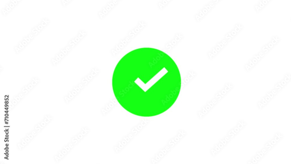 Animation of the confirmed phone the key color phone confirmed check mark icon animation success, correct or right choice icon on white background. Animation of the confirmed phone the key color phone confirmed check mark icon animation success, correct or right choice icon on white background.