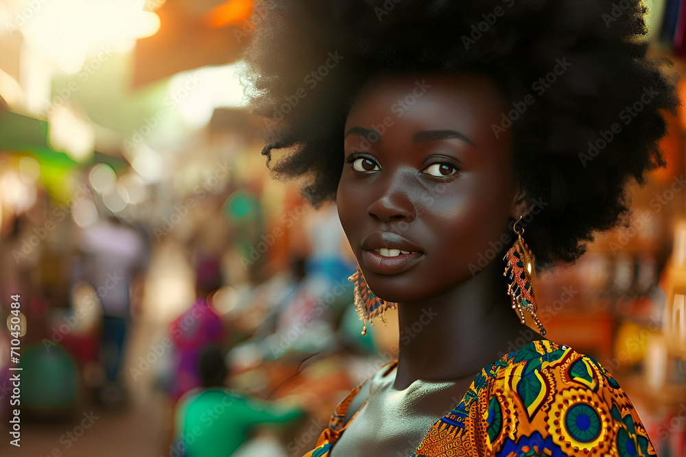 Smiling African woman in colorful traditional costumes. Showing diversities of her culture. Smiling African woman in colorful traditional costumes. Showing diversities of her culture.
