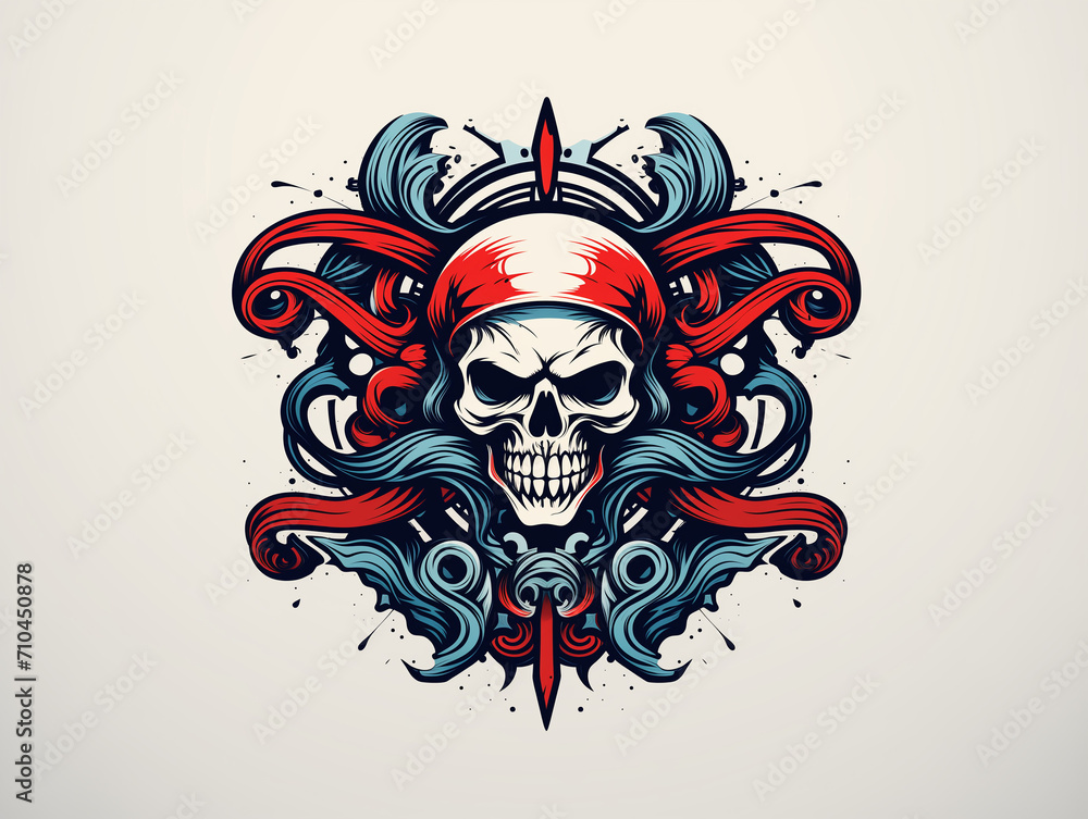 Fototapeta premium Colorful Tatoo graphic