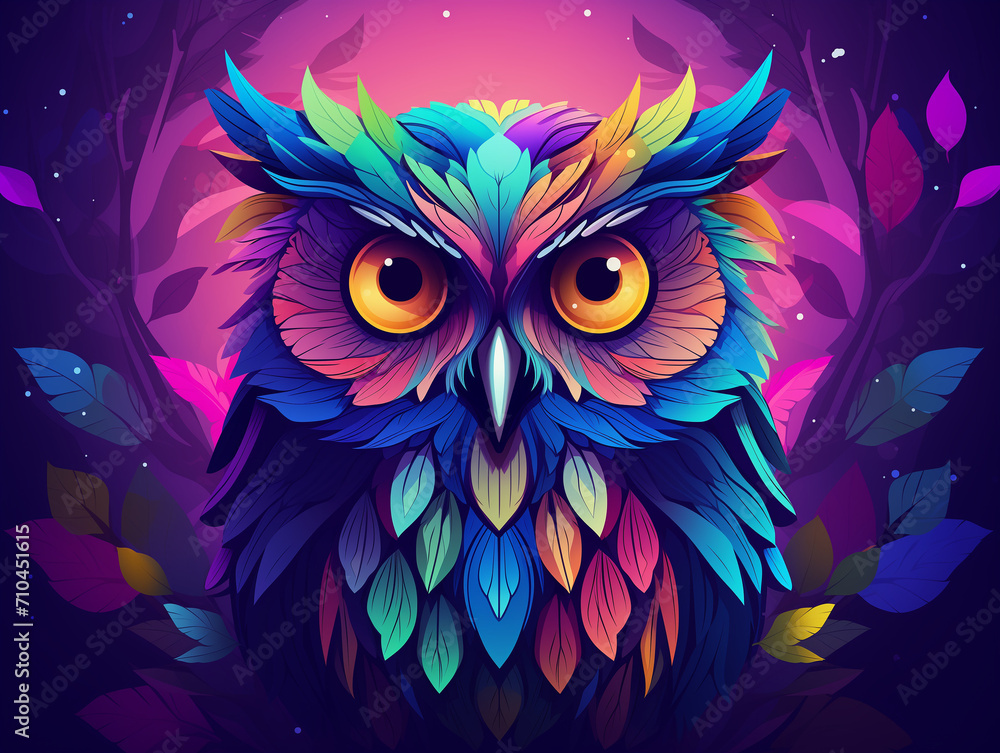 Colorful Owl illustration Colorful Owl illustration