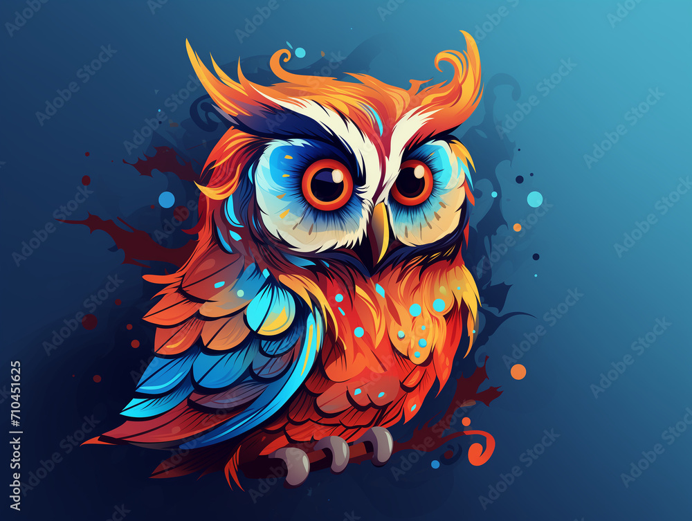 Colorful Owl illustration Colorful Owl illustration