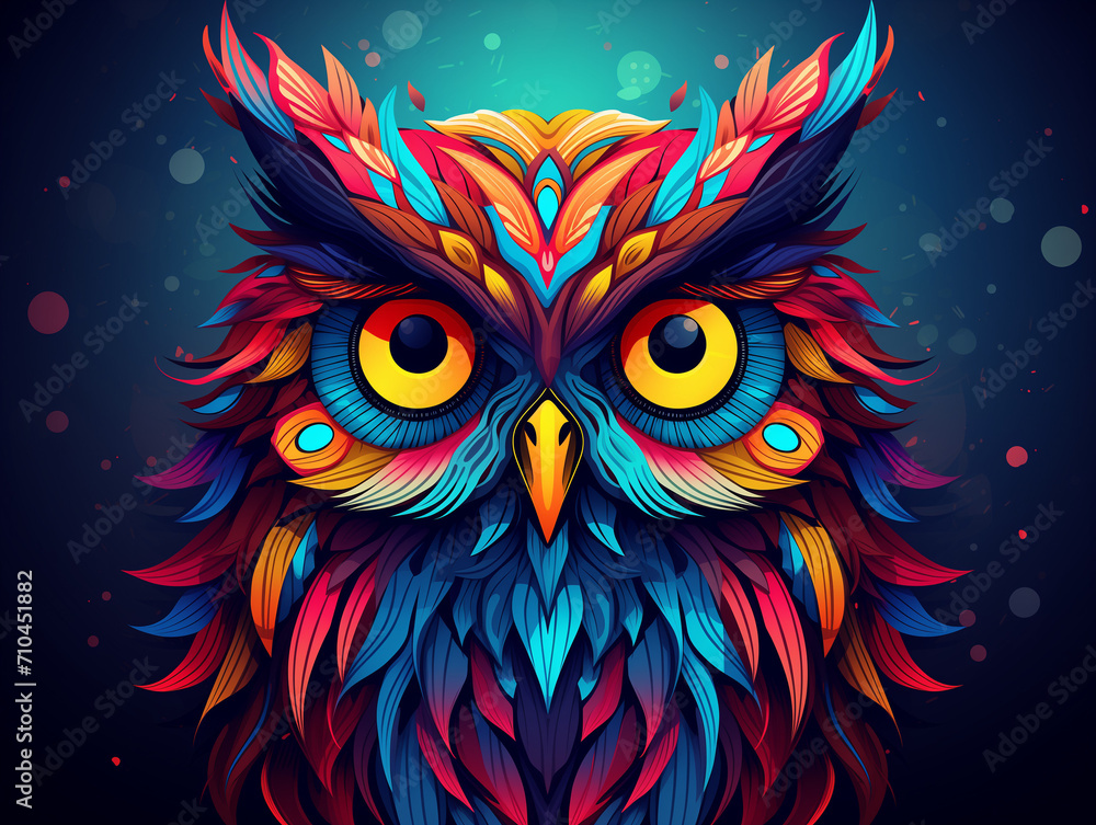 Colorful Owl illustration Colorful Owl illustration
