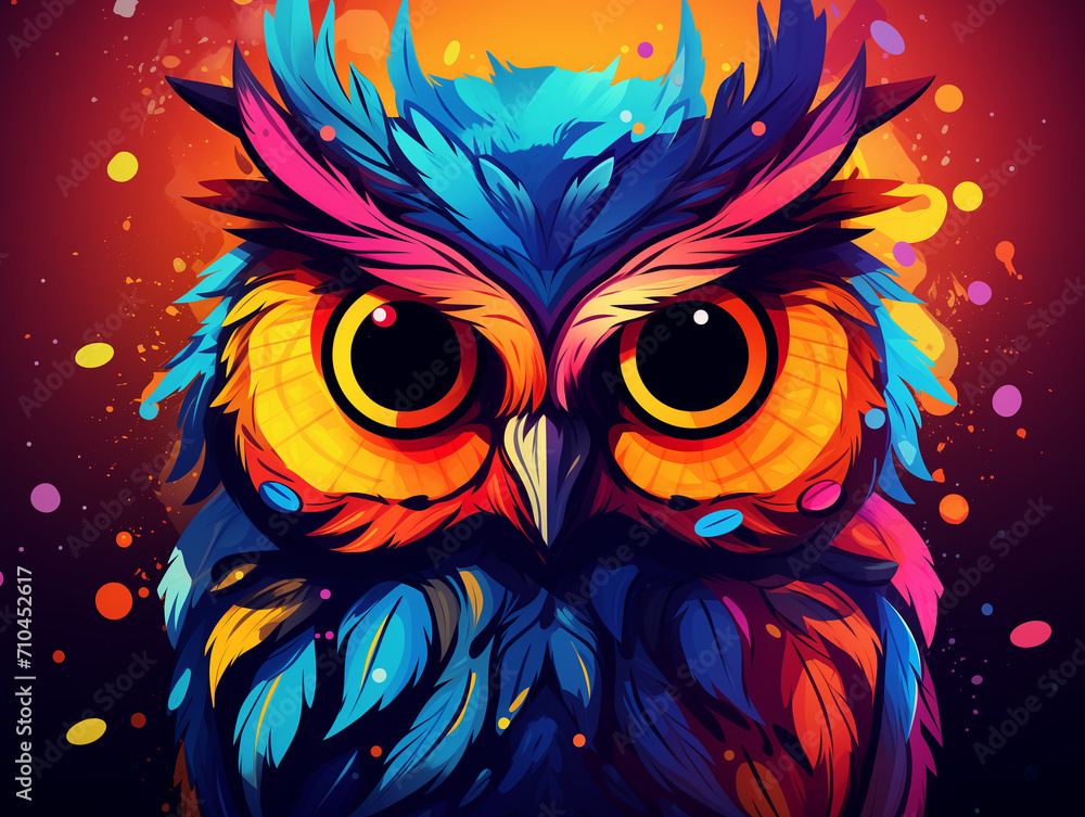 Colorful Owl illustration Colorful Owl illustration