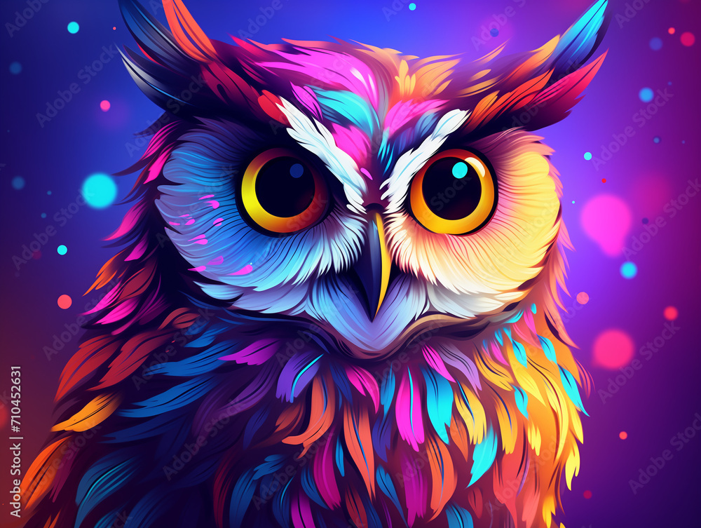 Colorful Owl illustration Colorful Owl illustration