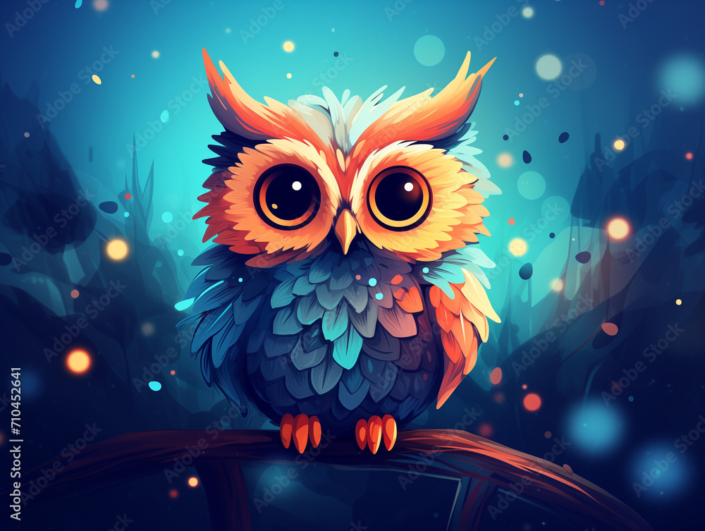 Colorful Owl illustration Colorful Owl illustration