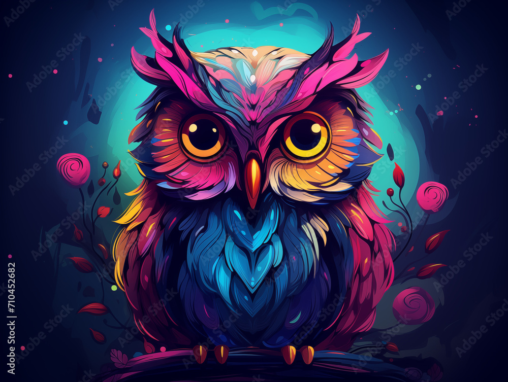 Colorful Owl illustration Colorful Owl illustration
