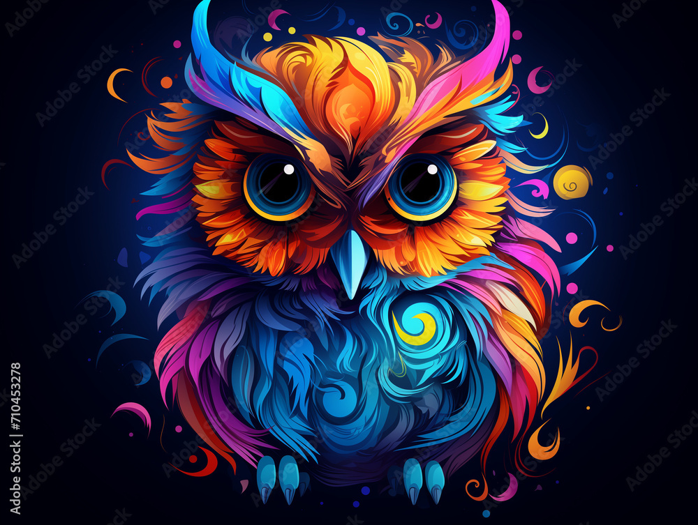 Colorful Owl illustration Colorful Owl illustration